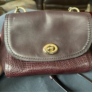 Elegant Burgundy Leather Crossbody Bag